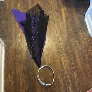 Purple, black and silver headpiece Renaissance Festival